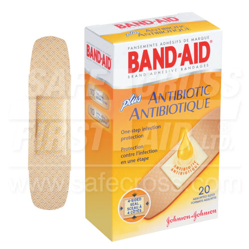 Band-Aid Brand, Antibiotic, Bandages, 20/Box – Heart Beat Inc.