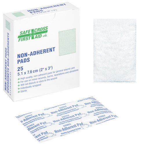 Non-Adherent Pads, 5.1 x 7.6 cm, Sterile, 25/Box