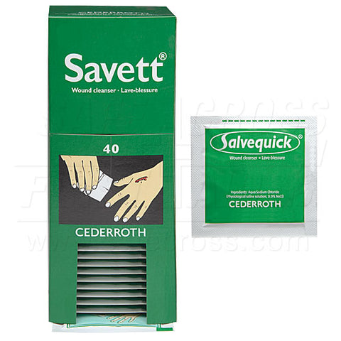 Cederroth "Savett" Wound Cleanser Refill - 40/Box