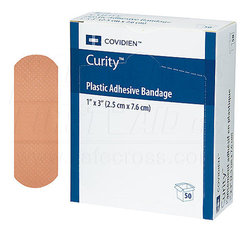 Curity, Plastic Bandages, 2.5 x 7.6 cm, 50/Box