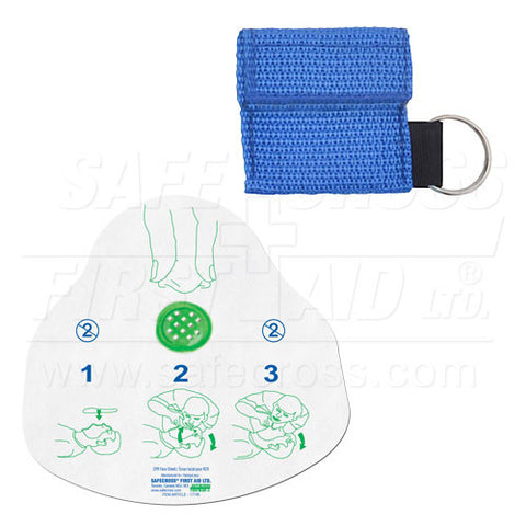 CPR Face Shield, In Mini Pouch - Royal Blue