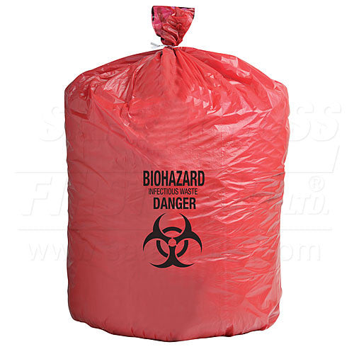 Infectious Waste Bags, 61 x 84 cm 60.6 L, 50/Pack