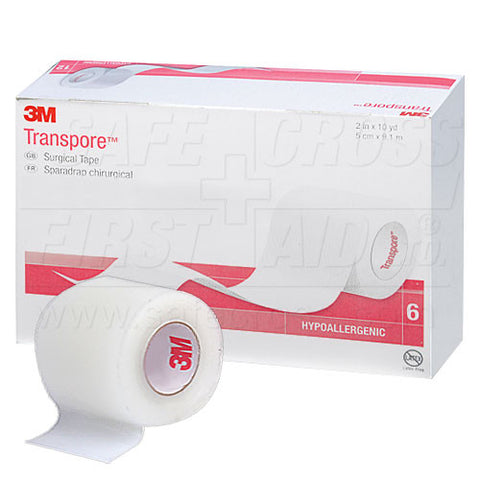Transpore, Surgical Plastic Tape, 5.1 cm x 9.1 m, 6/Pack