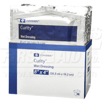 Wet Dressings, Water, 10.2 x 20.3 cm, 2/Pk, Sterile, 24/Box