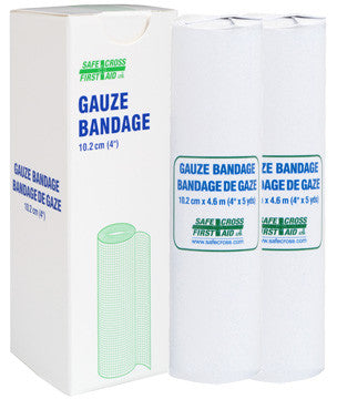 Gauze Bandage Roll, 10.2 cm x 4.6 m, 2/Unit Box