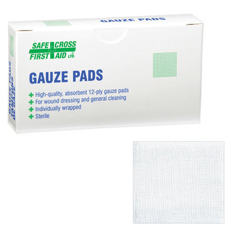 Gauze Pads, 10.2 x 10.2 cm, Sterile, 4/Unit Box
