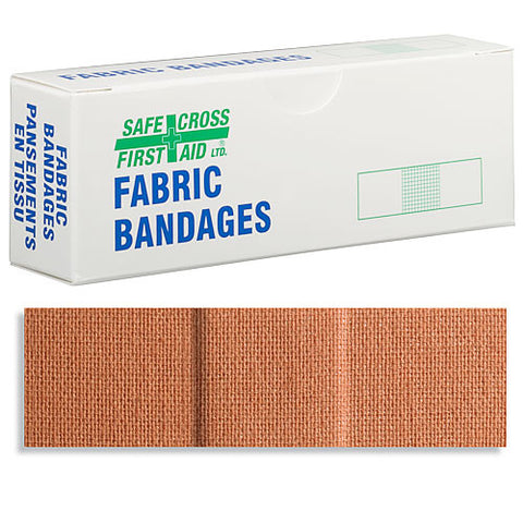 Fabric Bandages, 2.2 x 7.6 cm, Heavyweight, 12/Unit Box