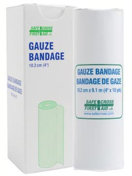 Gauze Bandage Roll, 10.2 cm x 9.1 m, 1/Unit Box