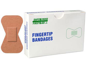 Fabric Bandages, Fingertip Large, 4.4 x 7.6 cm, Heavyweight, 12/Unit Box