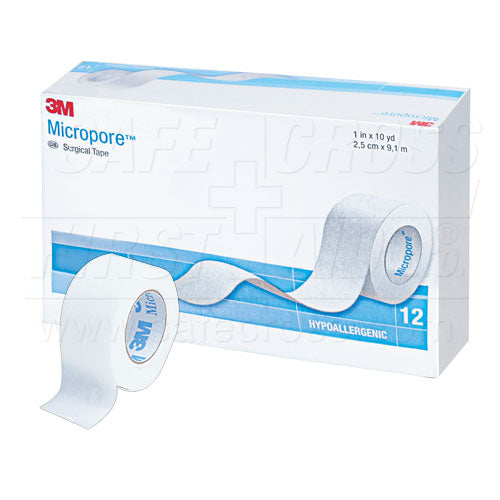 Micropore, Surgical Paper Tape, 2.5 cm x 9.1 m, 12/Box