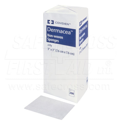 Non-Woven Sponges, 7.6 x 7.6 cm, 4-Ply, 200/Package - Non-Sterile