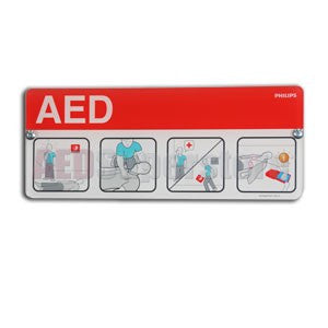 AED Awareness Placard, Red