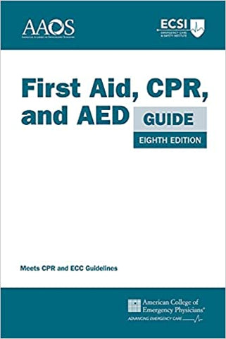 First Aid, CPR and AED Pocket Guide Eighth Edition (With Course Completion Certificate)