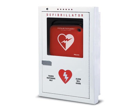 Premium AED Cabinet, Semi-Recessed