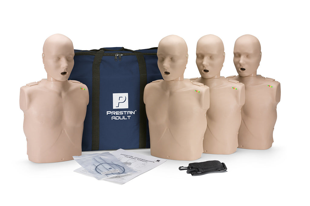 Prestan Adult Manikin 4 Pack with Monitor - Medium Skin Tone