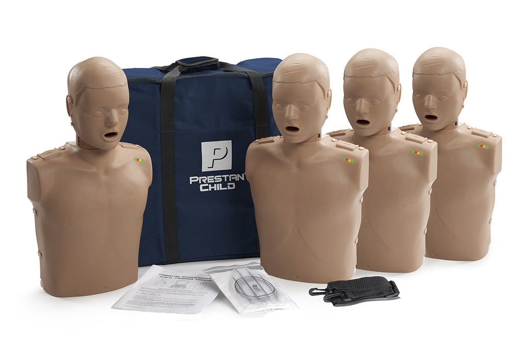 Prestan Child Manikin 4 Pack with Monitor - Dark Skin Tone