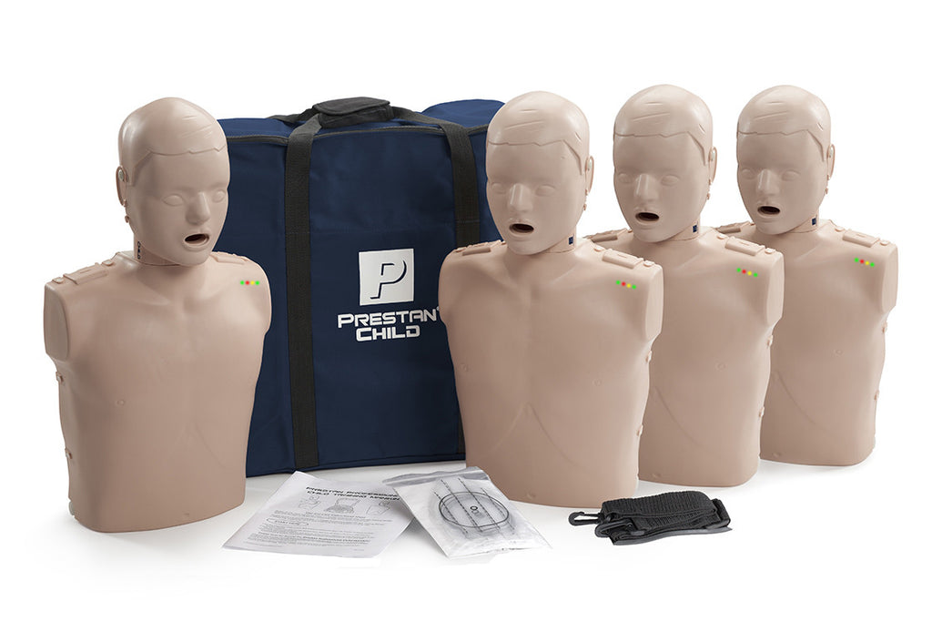 Prestan Child Manikin 4 Pack with Monitor -  Medium Skin Tone