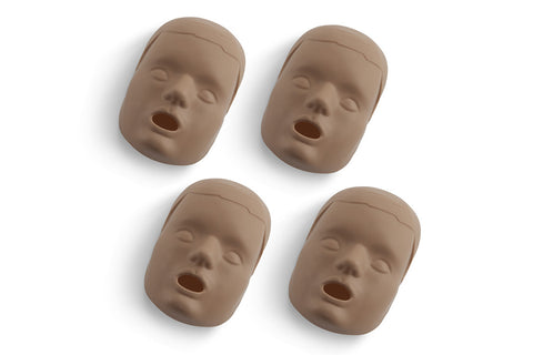 Prestan Child Manikin Face Skin Replacements - 4 Pack - Dark S