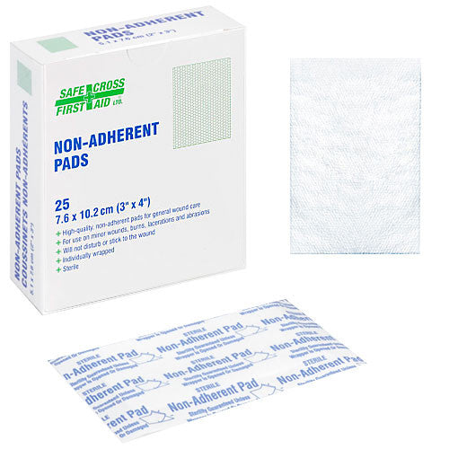 Non-Adherent Pads, 7.6 x 10.2 cm, Sterile, 25/Box
