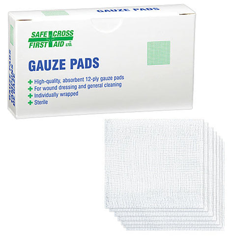 Gauze Pads, 5.1 x 5.1 cm, Sterile, 6/Unit Box