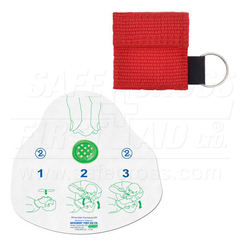 CPR Face Shield in Mini Pouch - Red