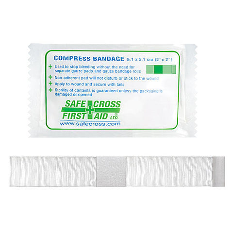 Compress Bandage, 5.1 x 5.1 cm (2" x 2"), Each