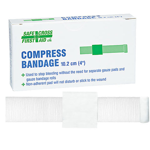 Compress Bandage, 10.2 x 10.2 cm (4" x 4"), 1/Unit Box