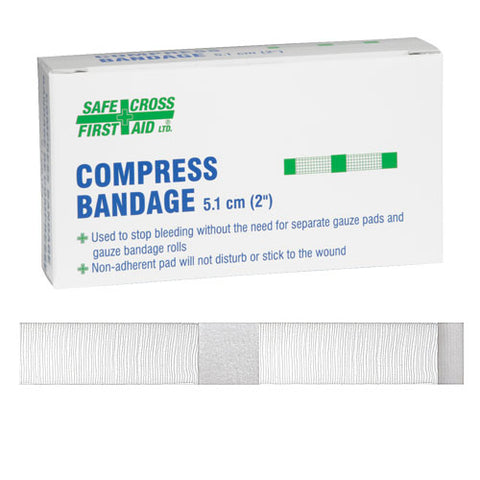 Compress Bandage, 5.1 x 5.1 cm (2" x 2"), 2/Unit Box
