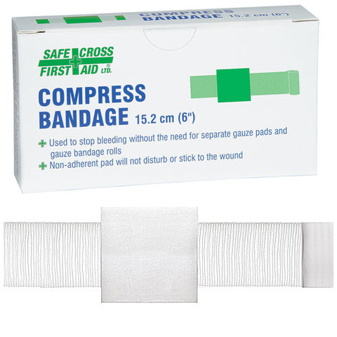 Compress Bandage, 15.2 x 15.2 cm (6" x 6"), 1/Unit Box
