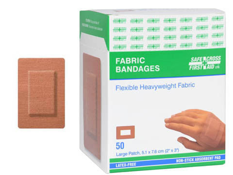 Fabric Bandages, Large Patch, 5.1 x 7.6 cm 50/Box