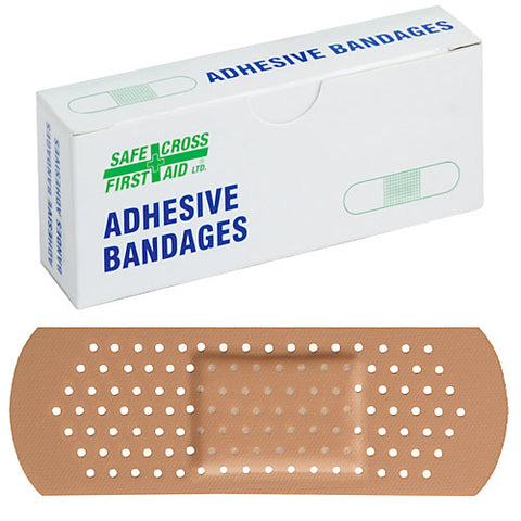 Plastic Bandages, 2.5 x 7.6 cm, 16/Unit Box