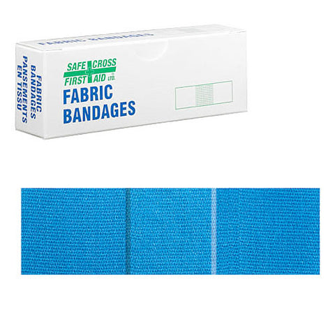 Fabric Detectable Bandages, 2.2 x 7.6 cm, Lightweight, 12/Box