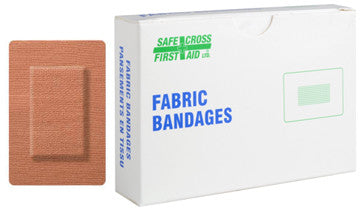 Fabric Bandages, Large Patch, 5.1 x 7.6 cm, Heavyweight, 12/Unit Box
