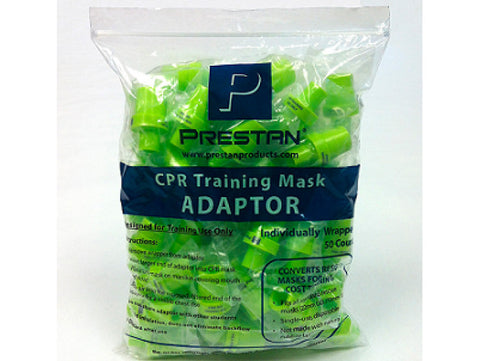 Prestan CPR Training Mask Adaptors - 50 Count bag