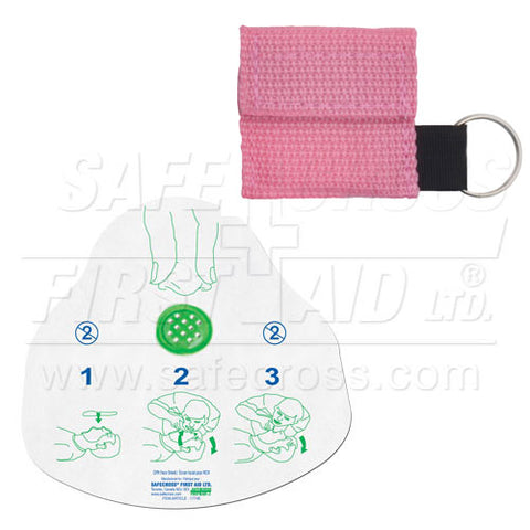 CPR Face Shield, In Mini Pouch - Pink