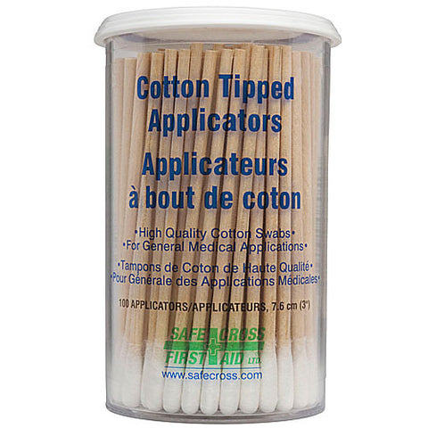 Cotton Tipped Applicators Single-End 100/Bottle - 7.6cm