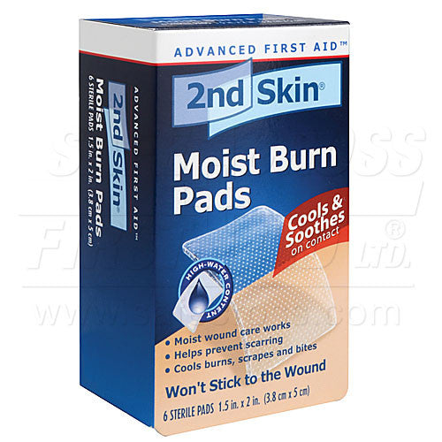 Second Skin, Moist Burn Pads, Small, 3.8 x 5.1 cm, 6/Box