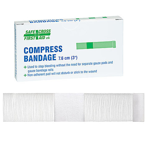Compress Bandage, 7.6 x 7.6 cm (3" x 3"), 1/Unit Box