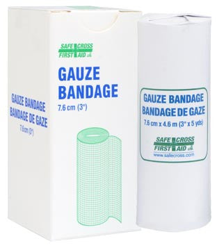 Gauze Bandage Roll, 7.6 cm x 4.6 m, 1/Unit Box