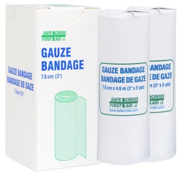 Gauze Bandage Roll, 7.6 cm x 4.6 m, 2/Unit Box