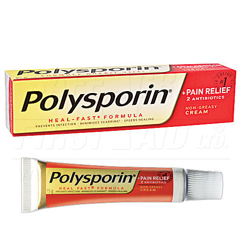 Polysporin, Plus Pain Relief, Antibiotic Cream, 15 g