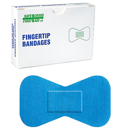 Fabric Detectable Bandages, Fingertip Large, 4.4 x 7.6 cm, 12/