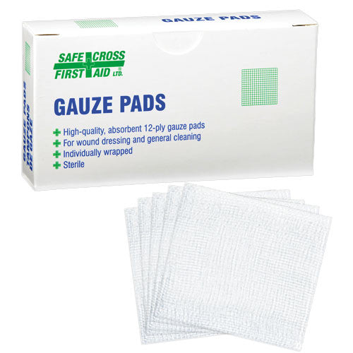 Gauze Pads, 7.6 x 7.6 cm, Sterile, 6/Unit Box
