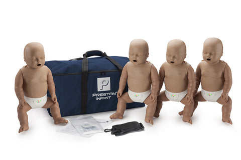 Prestan Infant Manikin 4 Pack with Monitor - Dark Skin Tone