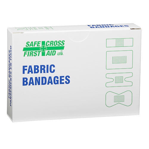 Fabric Bandages, Assorted Sizes, Heavyweight, 25/Box