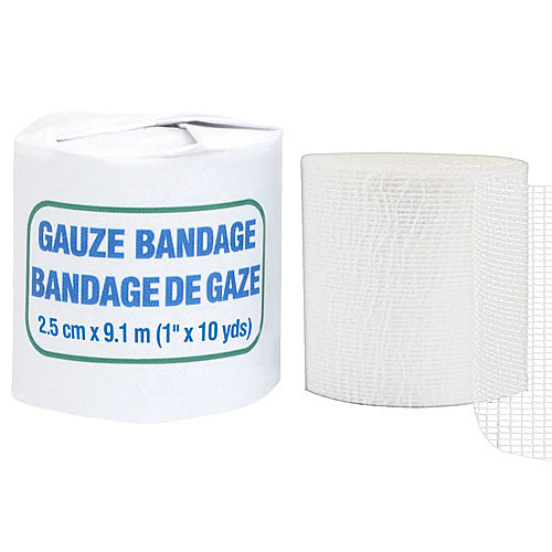 Gauze Bandage Roll, 2.5 cm x 9.1 m, Roll