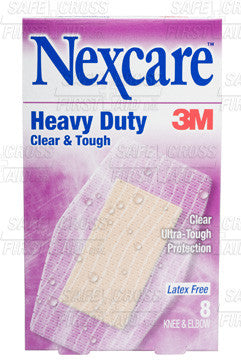 Nexcare Clear & Tough Bandages - Knee & Elbow - 8/Box